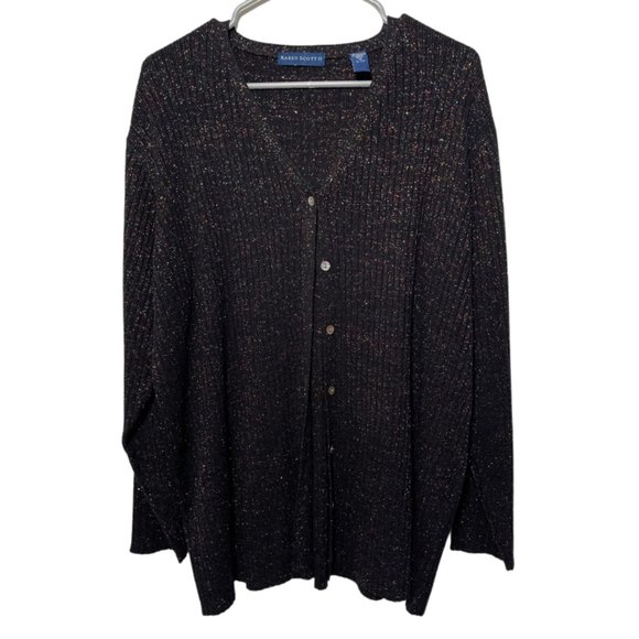Karen Scott Sweaters - Karen Scott II Women's Black Multicolored Cardigan